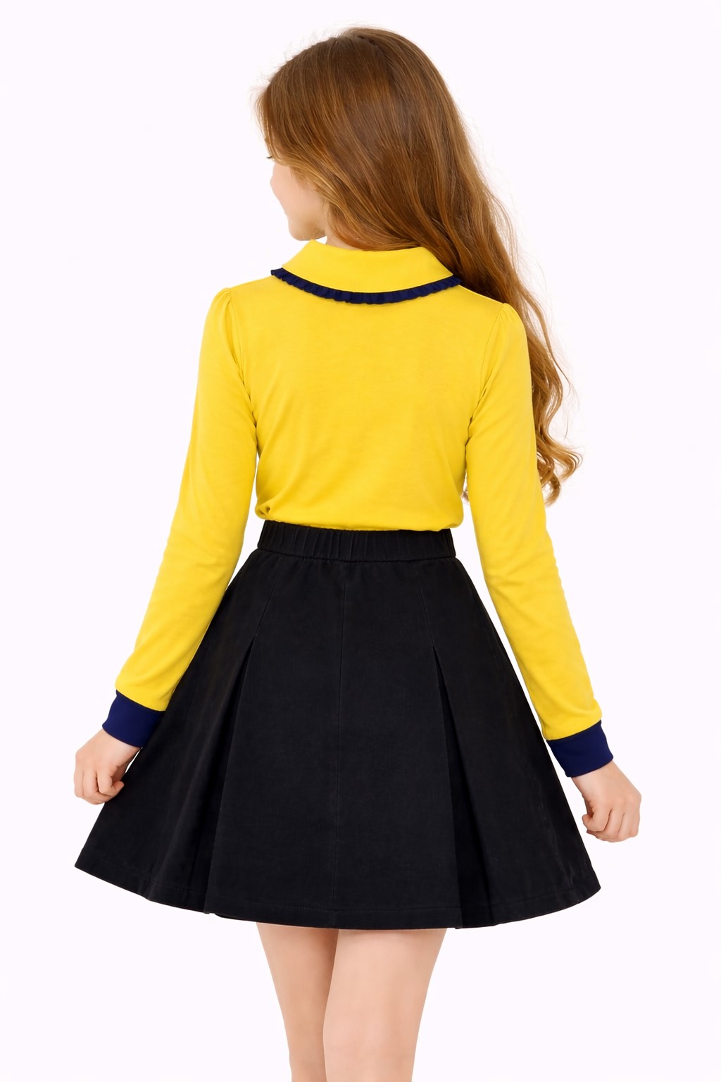 Bluza galbena scoala fete Iulia1