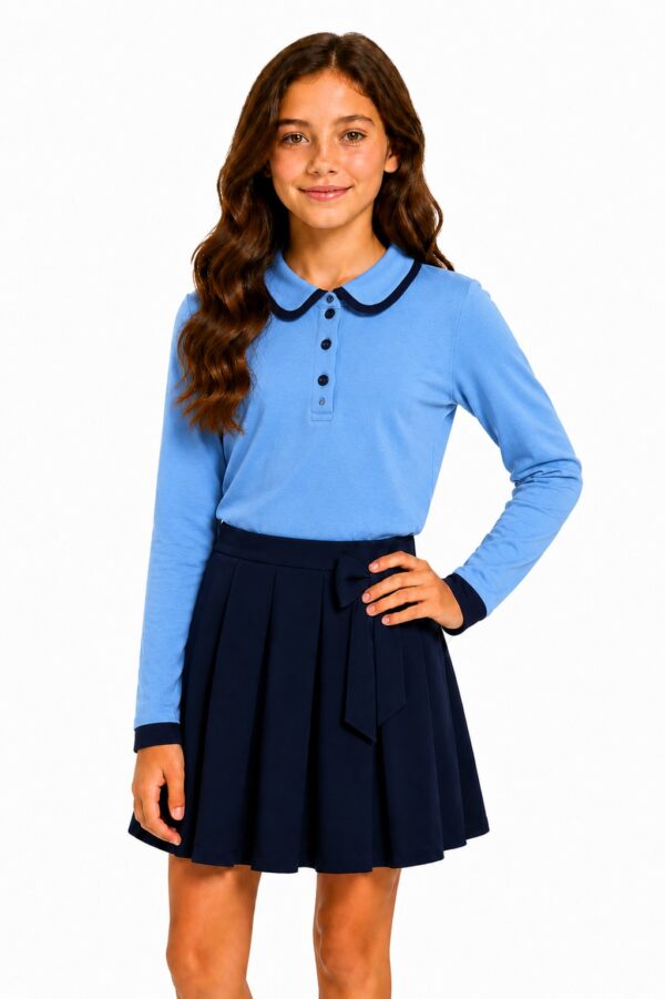 Bluza albastra scoala fete IULIA
