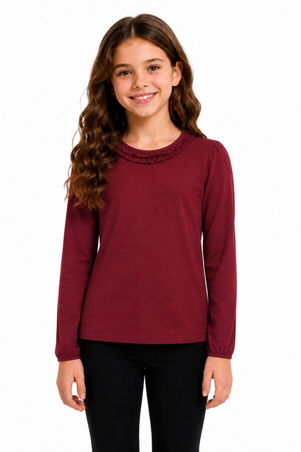 Bluza fete JESSICA, maneca lunga grena
