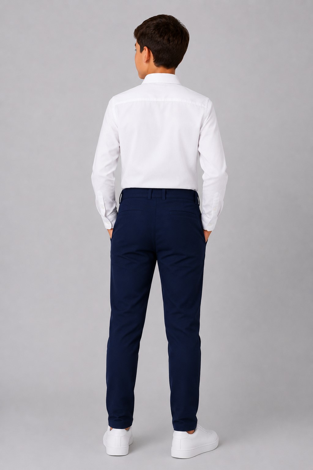 Pantaloni scoala baieti Praga bleumarin3