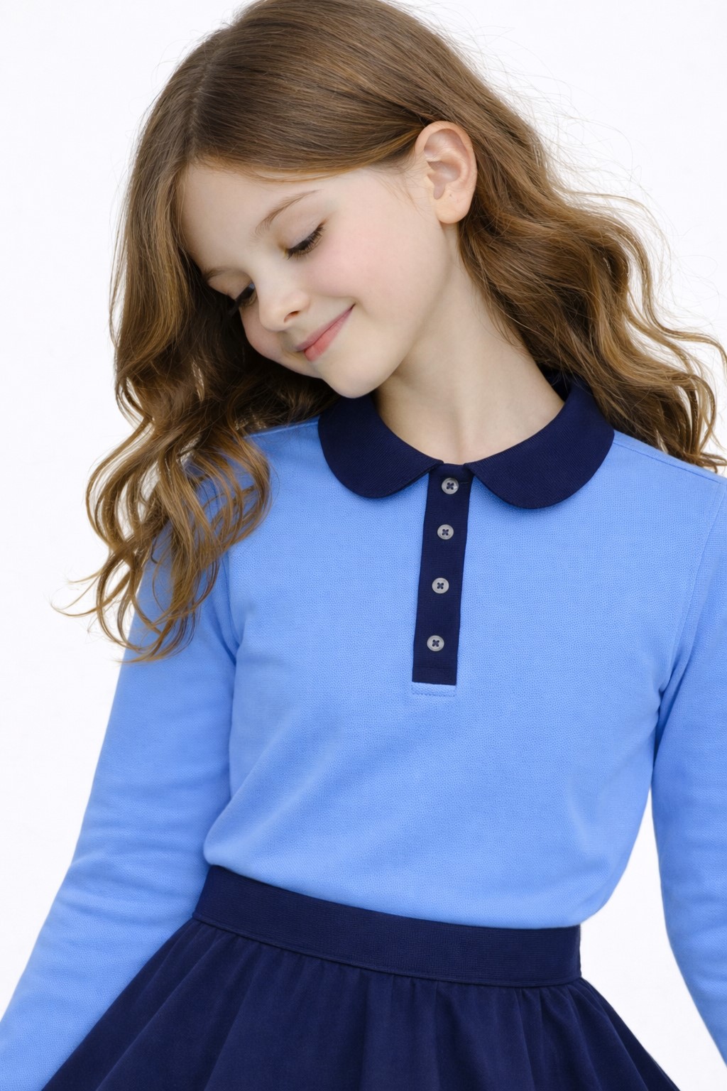 bluza scoala fete Romina albastra3