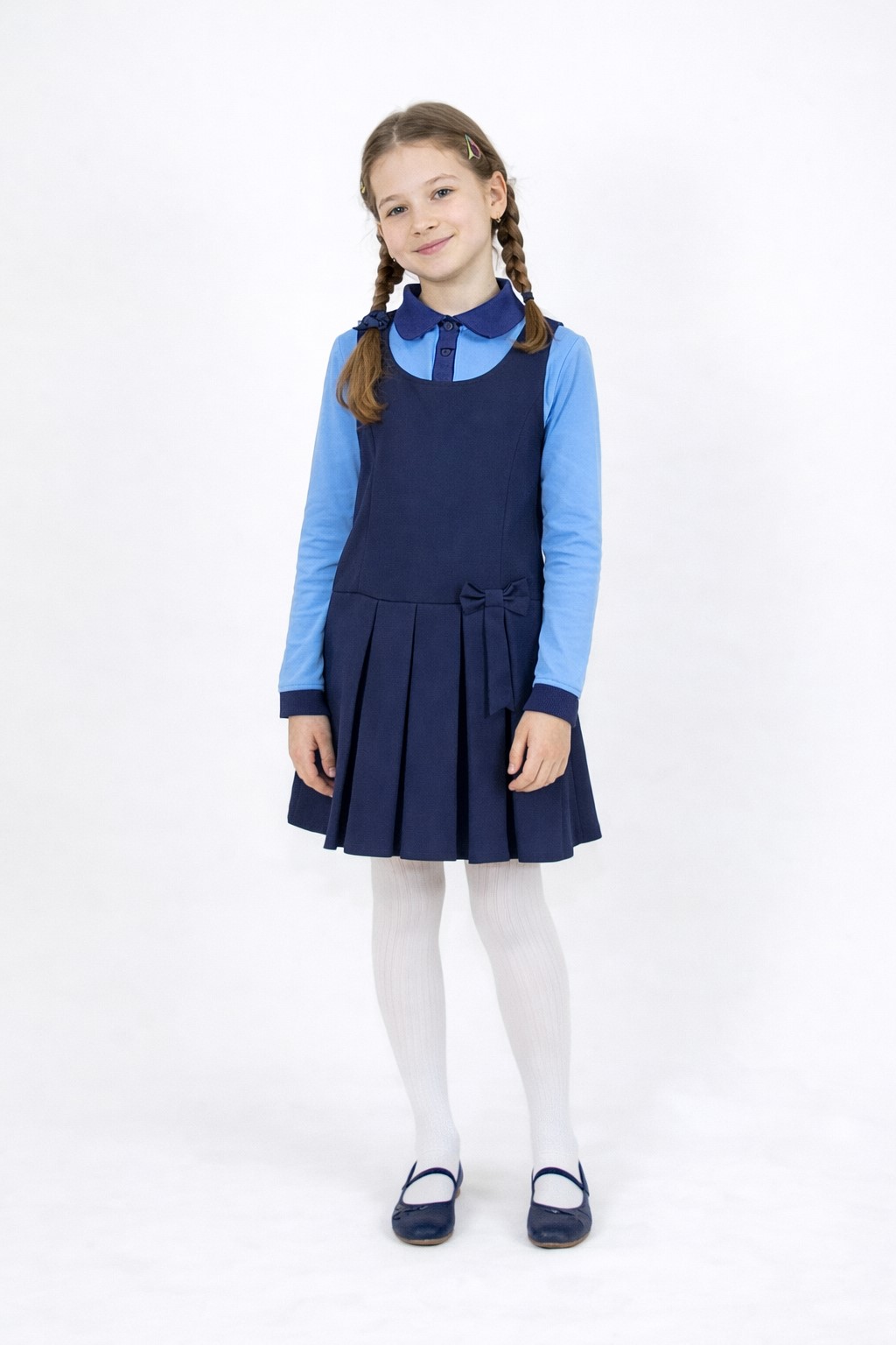 bluza scoala fete Romina albastra5