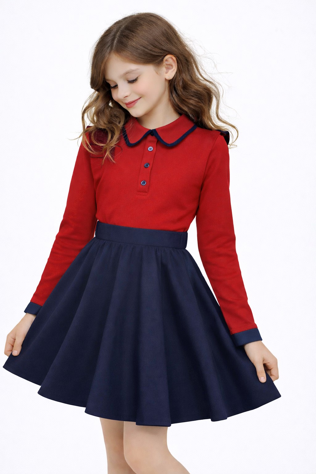 bluza scoala fete iulia rosie2