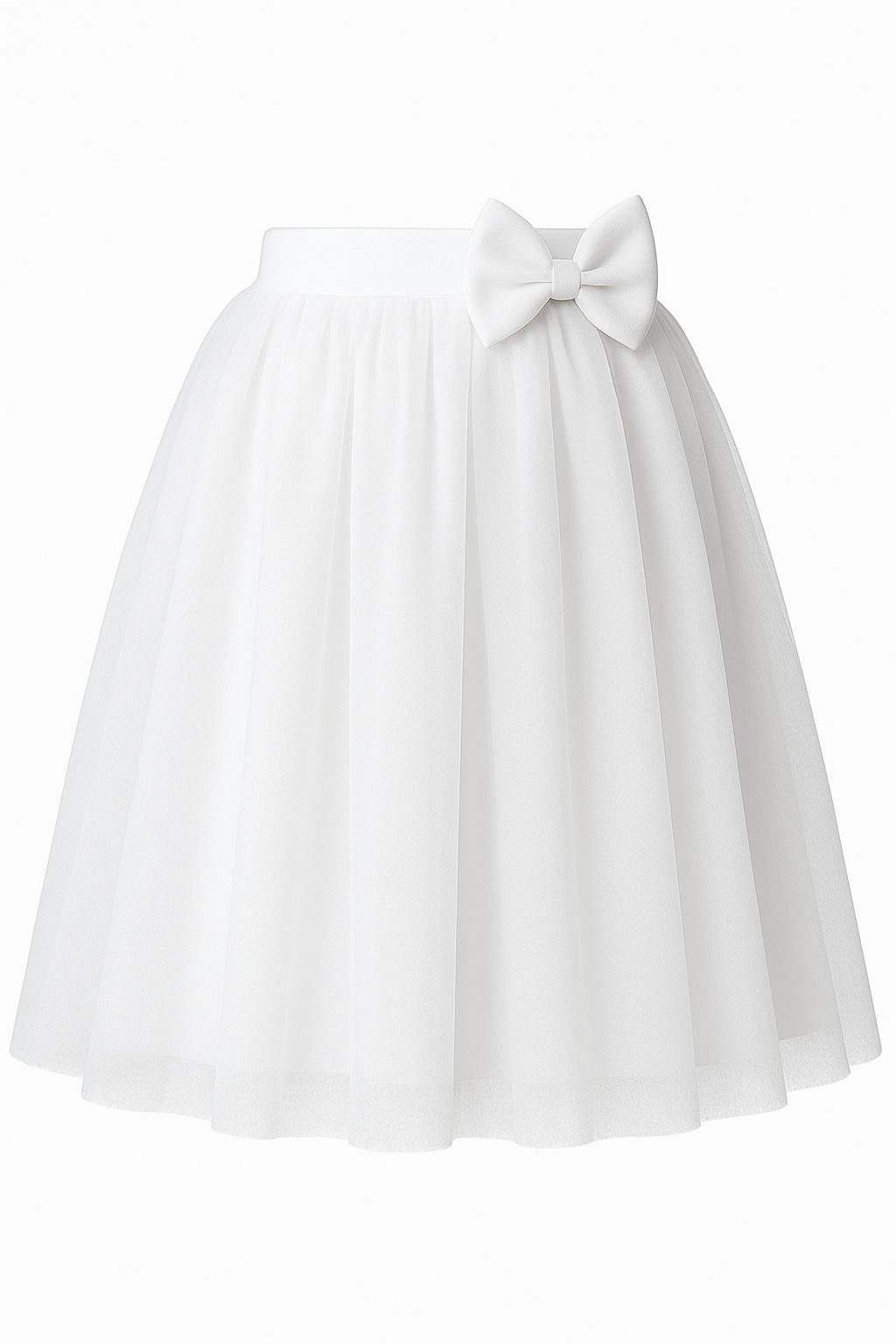 fusta tulle fete alba