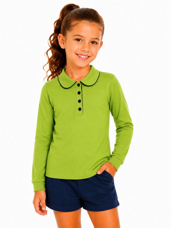 Bluza scoala fete GABRIELA verde contrast