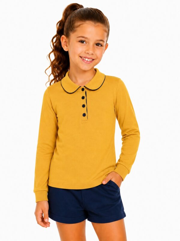 Bluza scoala fete GABRIELA galben contrast