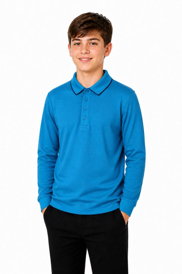 Bluza polo scoala baieti GABRIEL turcoaz