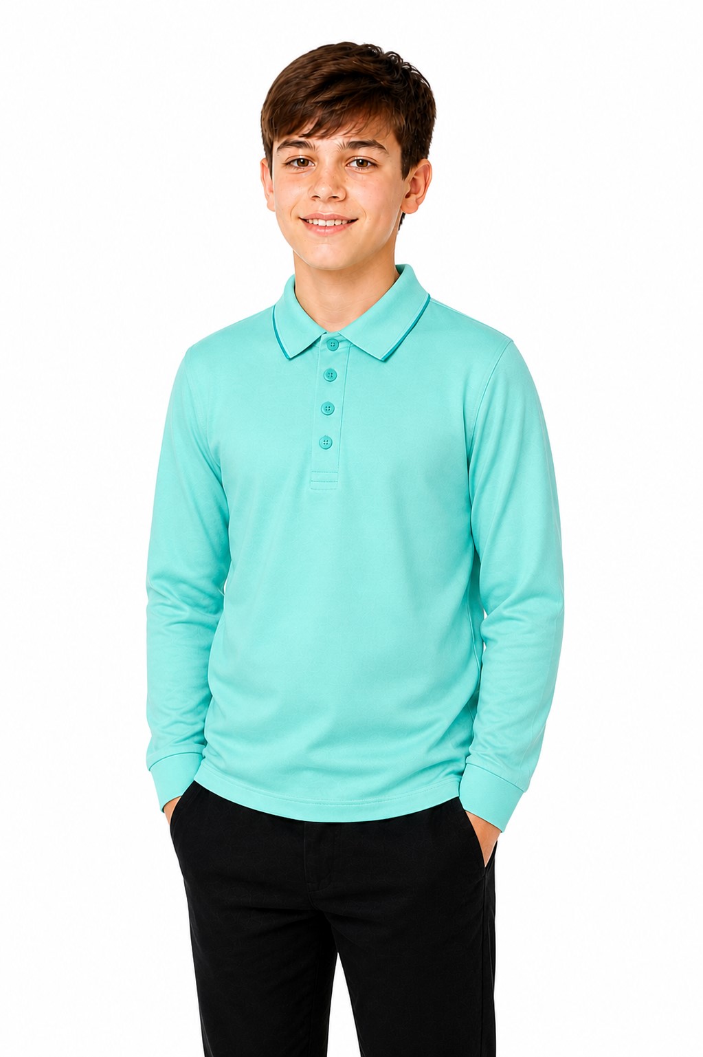bluza scoala baieti Gabriel verde menta2