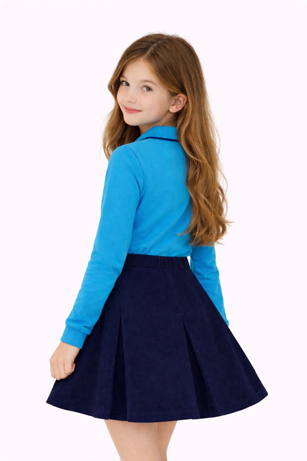 bluza turcoaz scoala Gabriela1