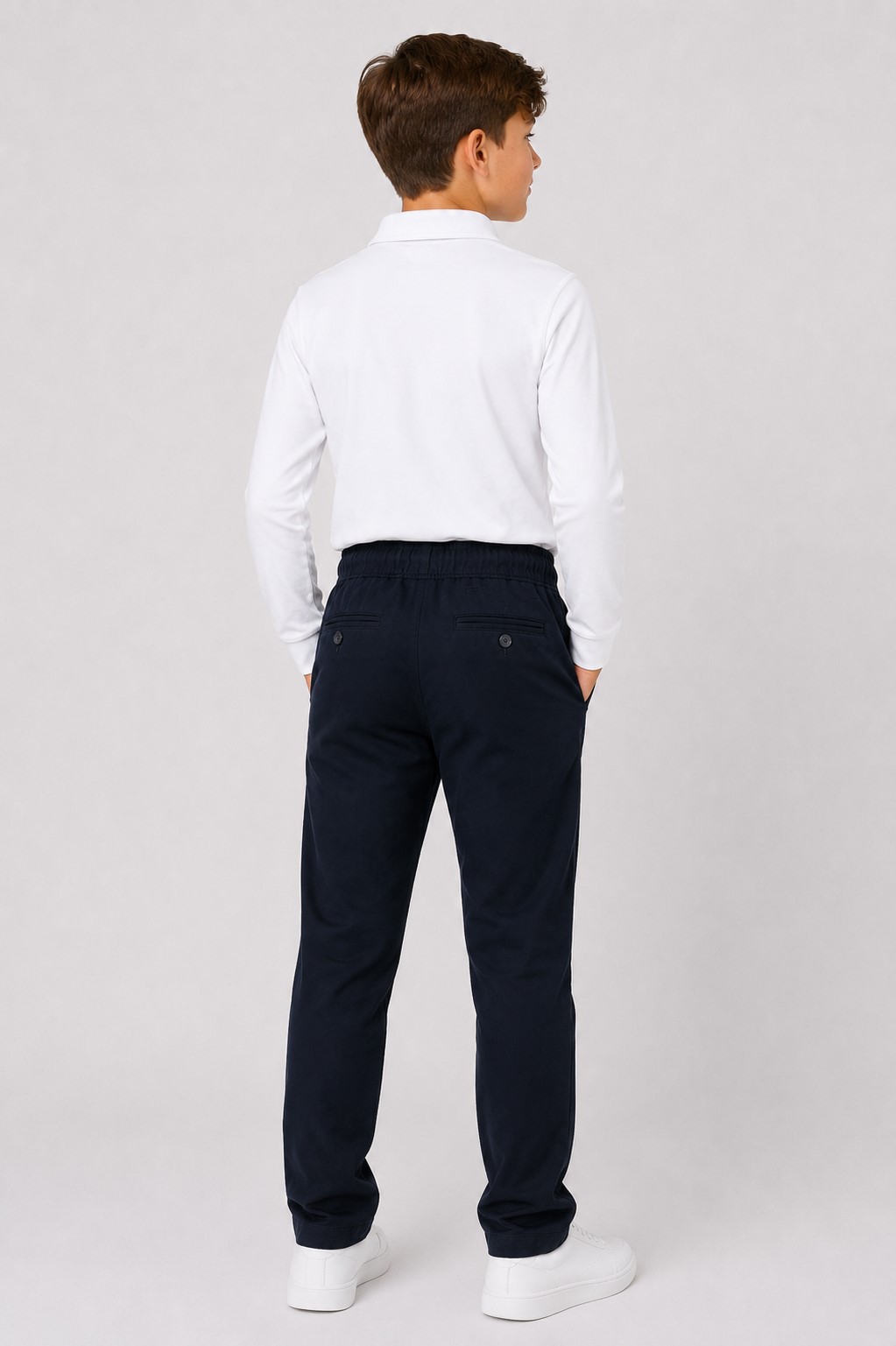 Pantaloni baieti scoala SCHOOL bleumarin 10-17 ani 1