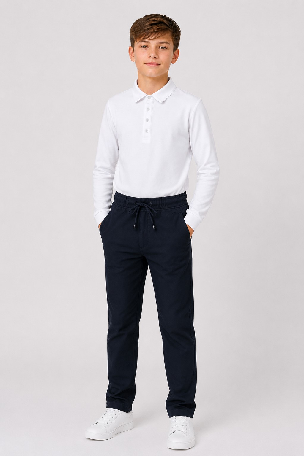 Pantaloni baieti scoala SCHOOL bleumarin 10-17 ani