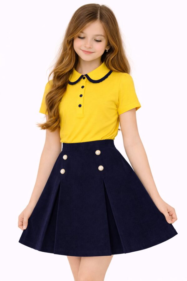 Tricou galben scoala fete IULIA
