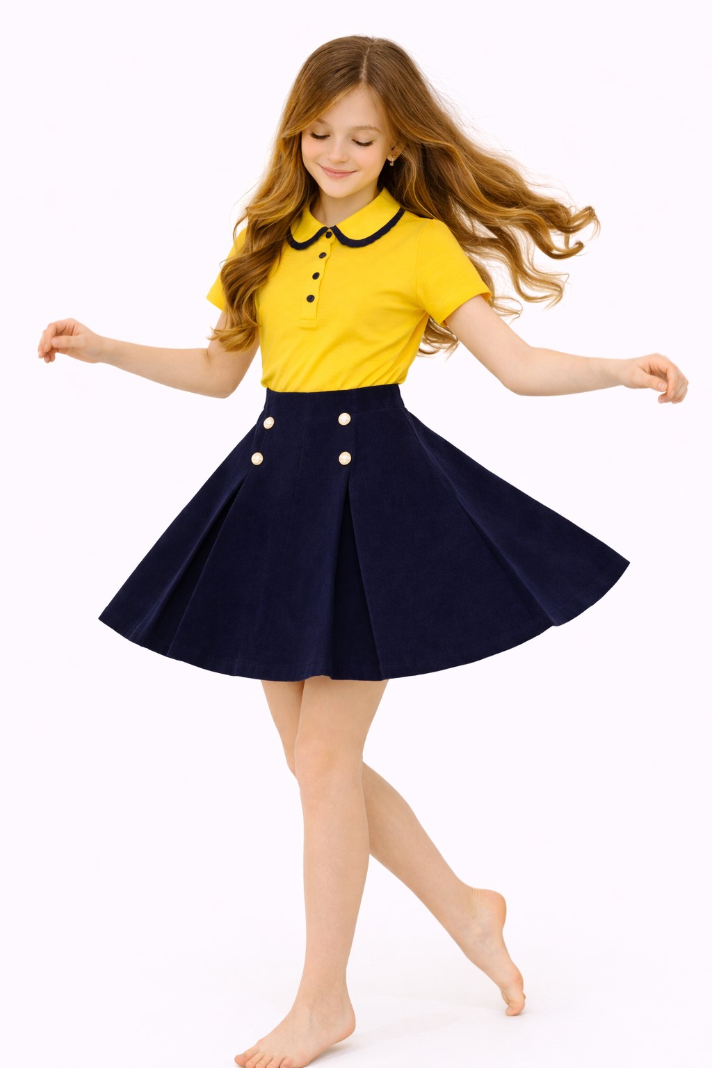 Tricou galben scoala fete Iulia3