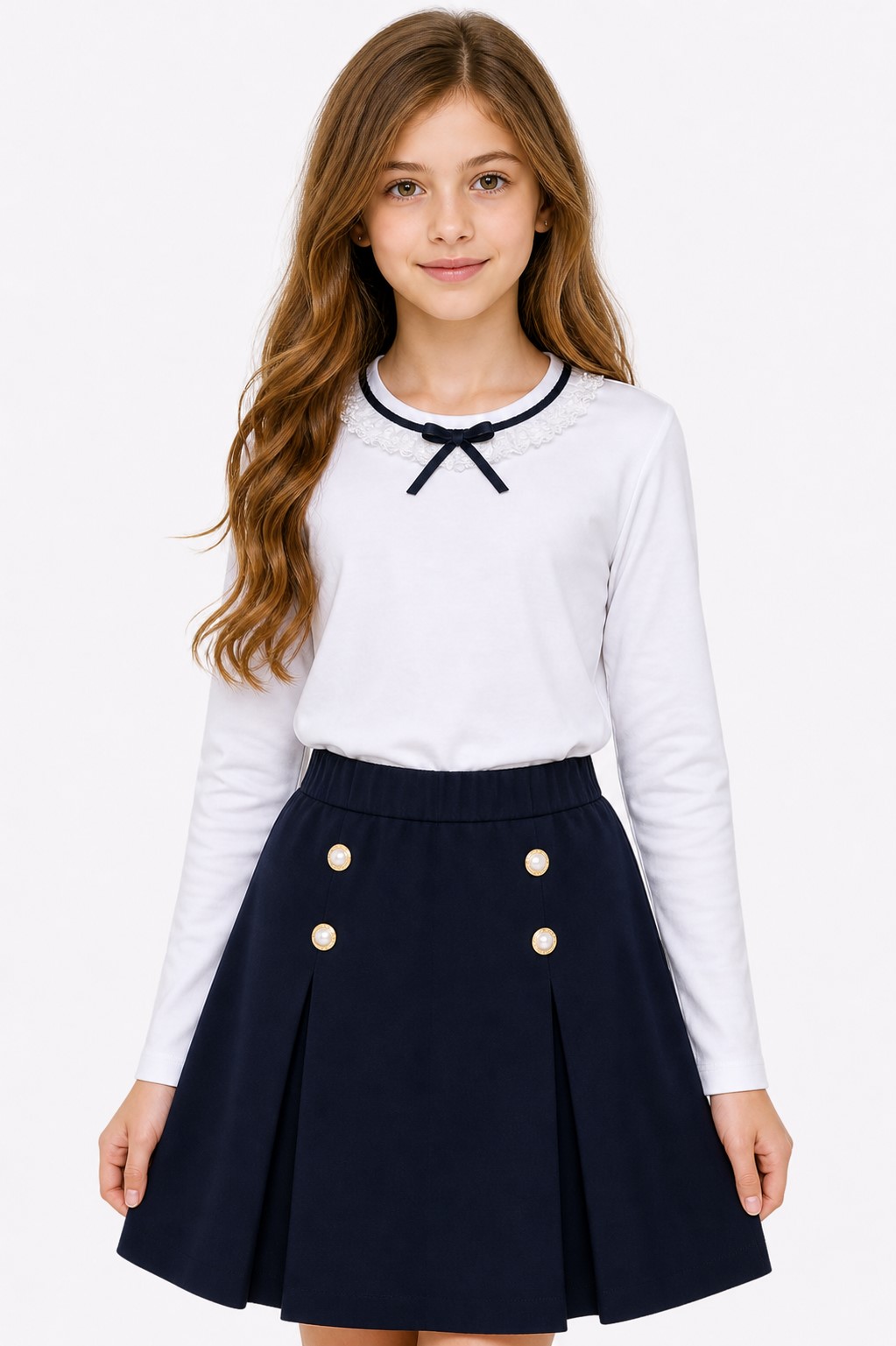 bluza alba fete Felicia