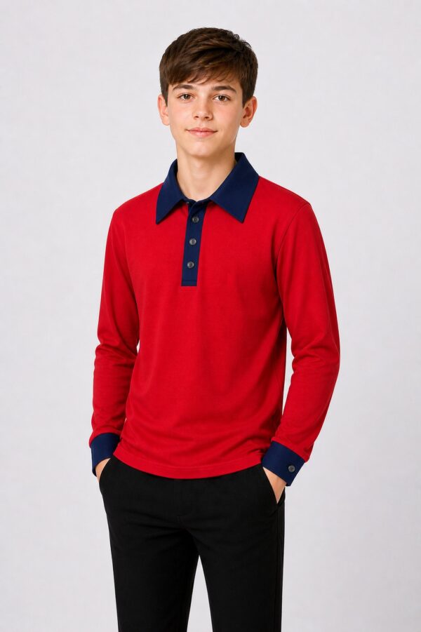 Bluza polo rosie copii ROMA