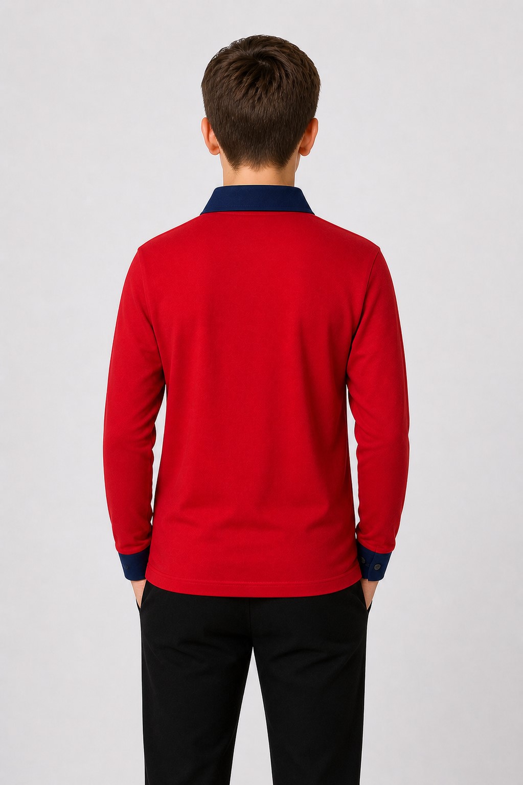 bluza polo rosie baieti Roma1