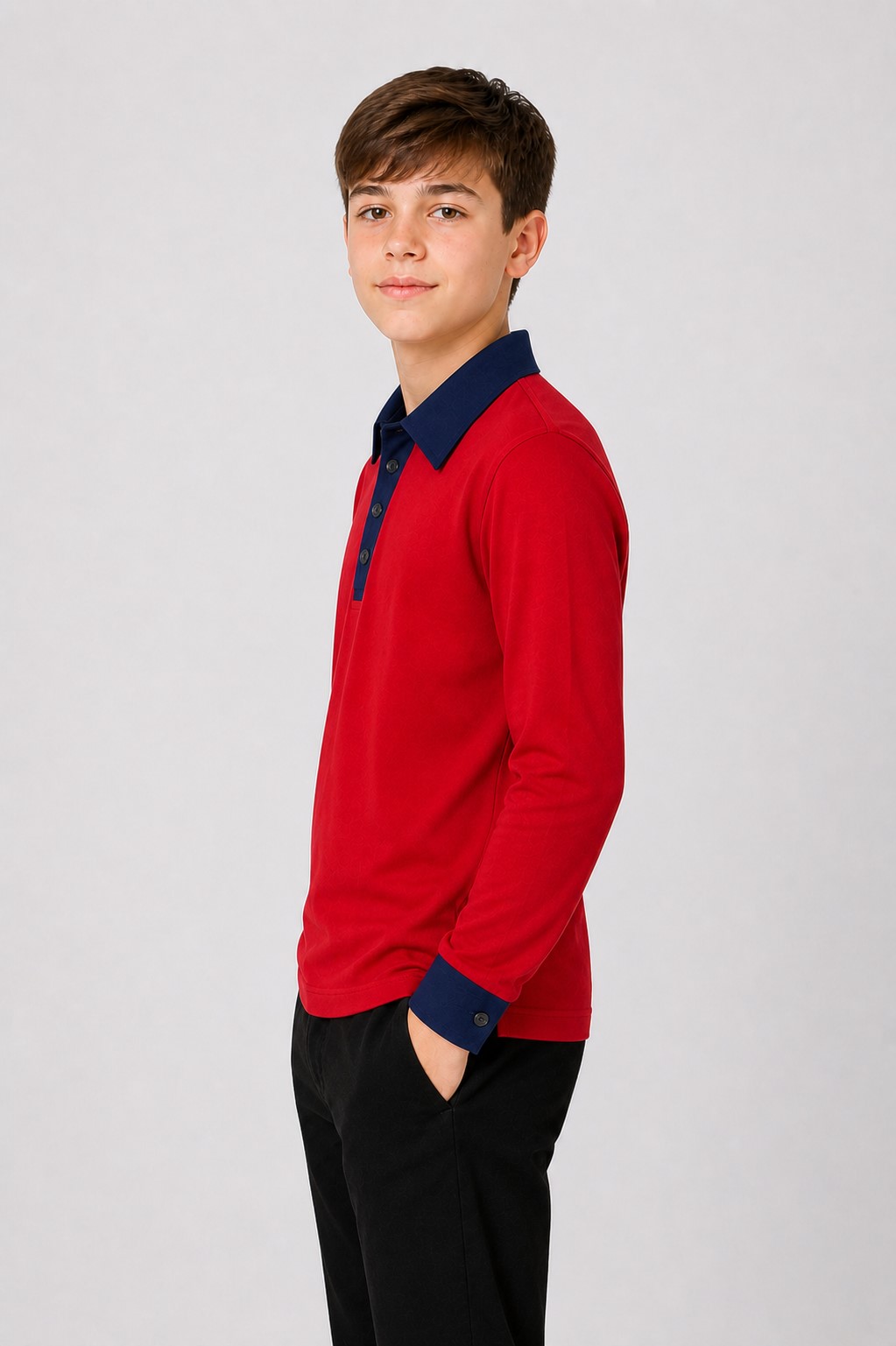 bluza polo rosie baieti Roma2