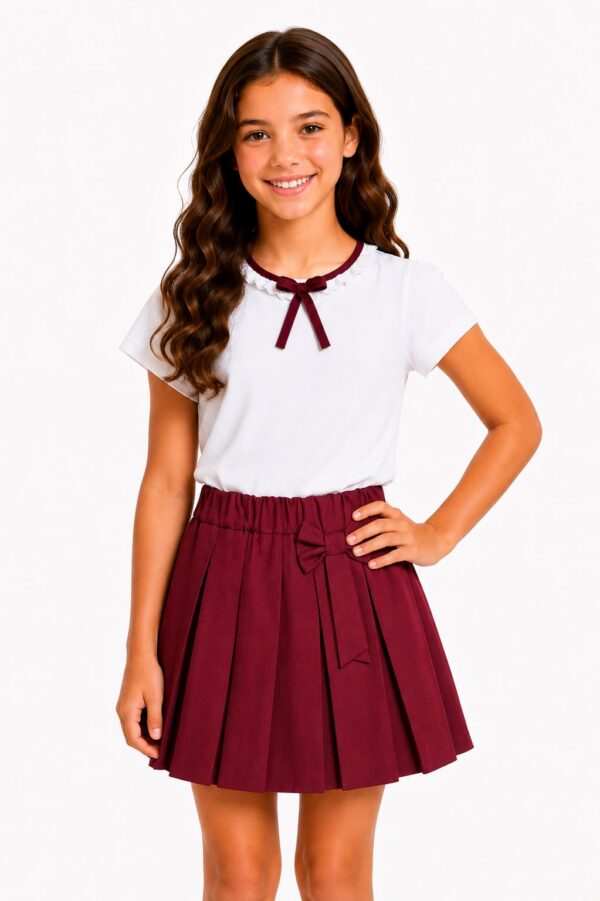 Uniforma scolara fete Felicia-Adele grena