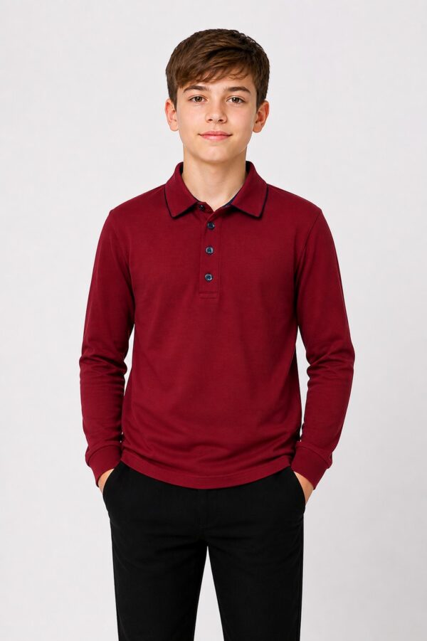Bluza baieti GABRIEL grena contrast S-XL