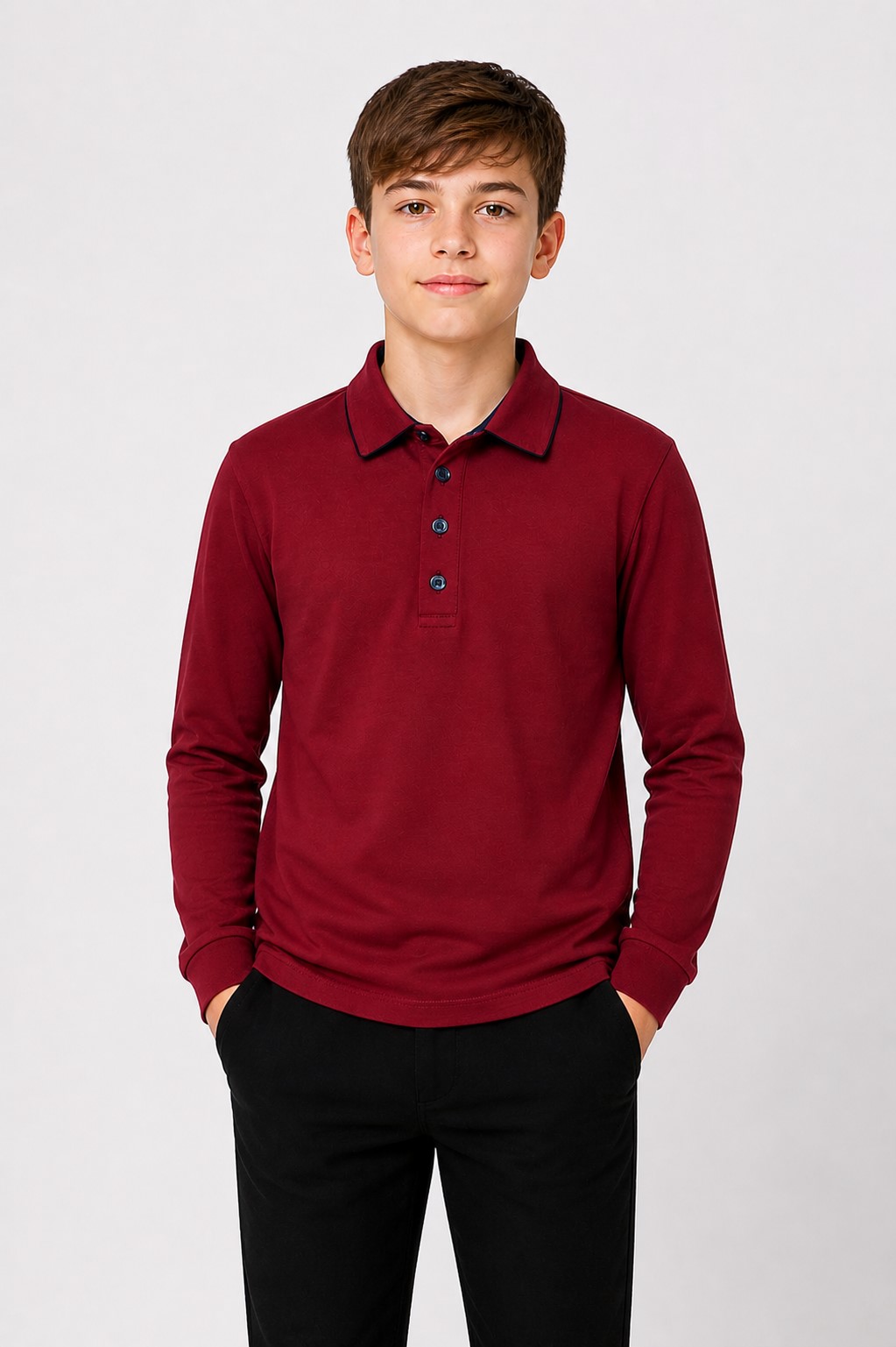bluza polo scoala baieti Gabriel grena