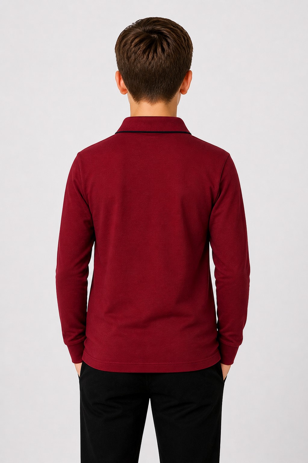 bluza polo scoala baieti Gabriel grena1