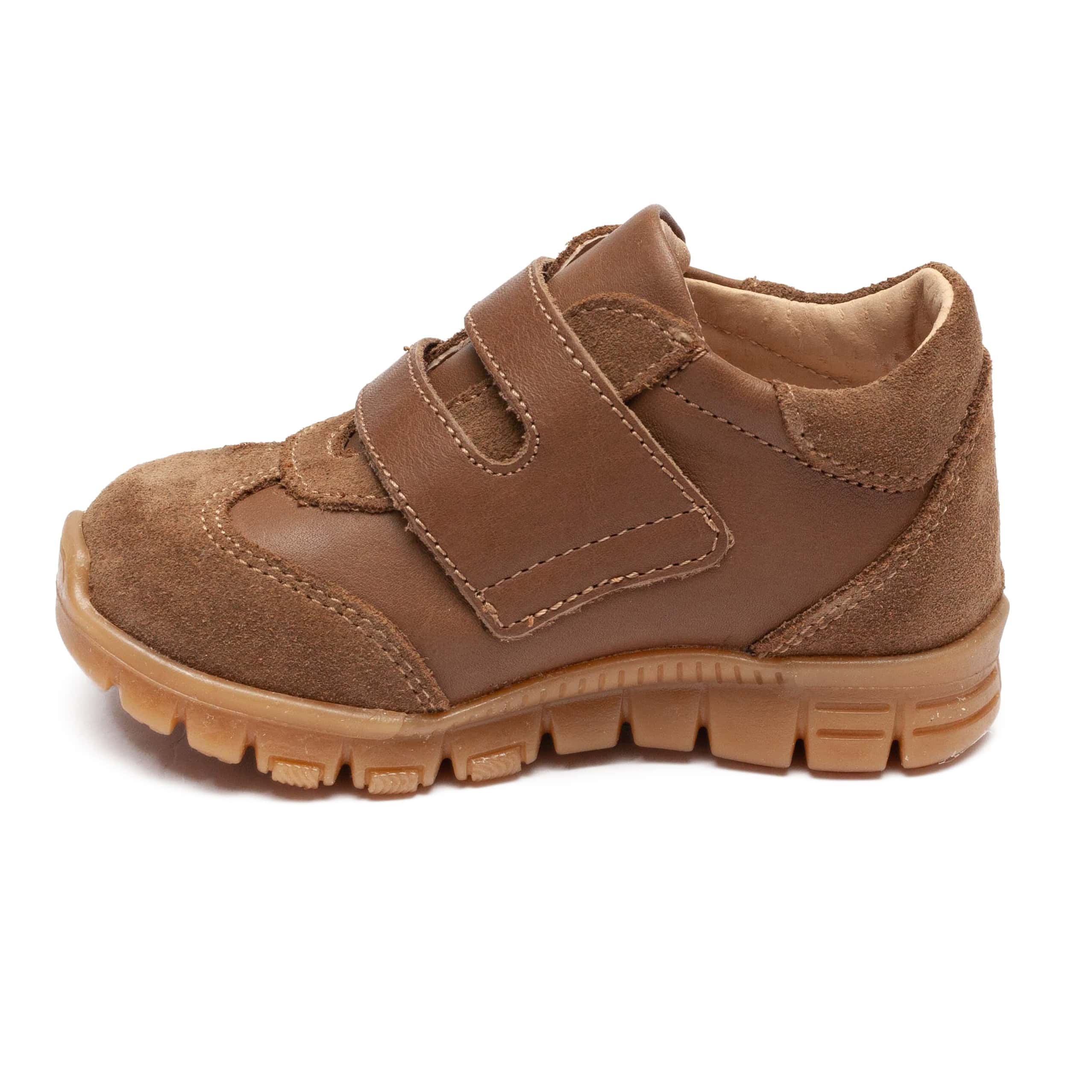 Adidasi baieti din piele cu talpa flexibila si talonet TOKYO camel2