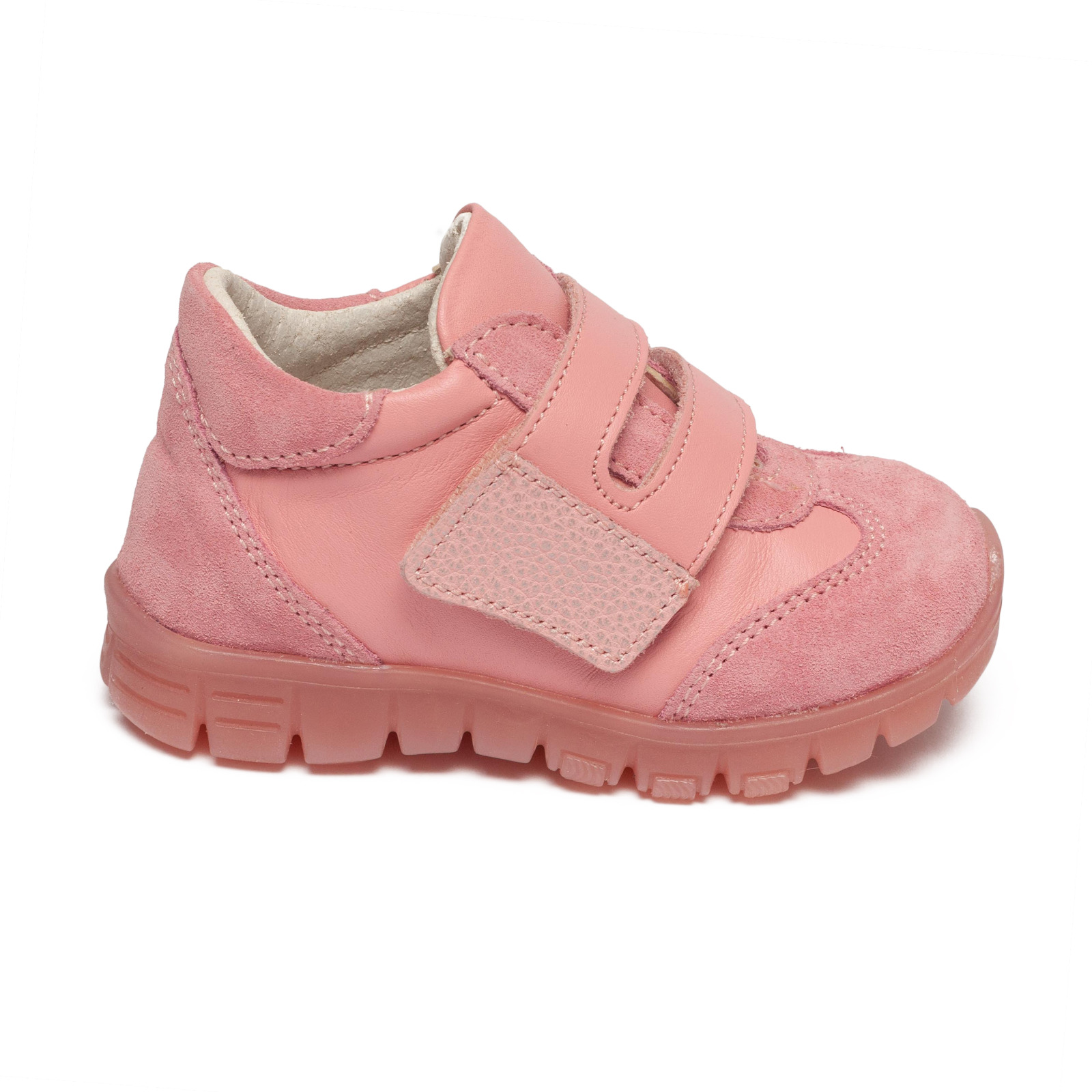 Adidasi fete din piele cu talpa ultra flexibila si talonet TOKYO roz1
