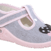 Pantofi fete interior, gradinita HEART grey