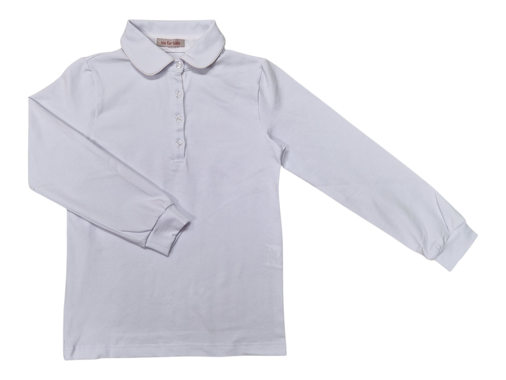 Bluza polo fete Gabriela alb (2)
