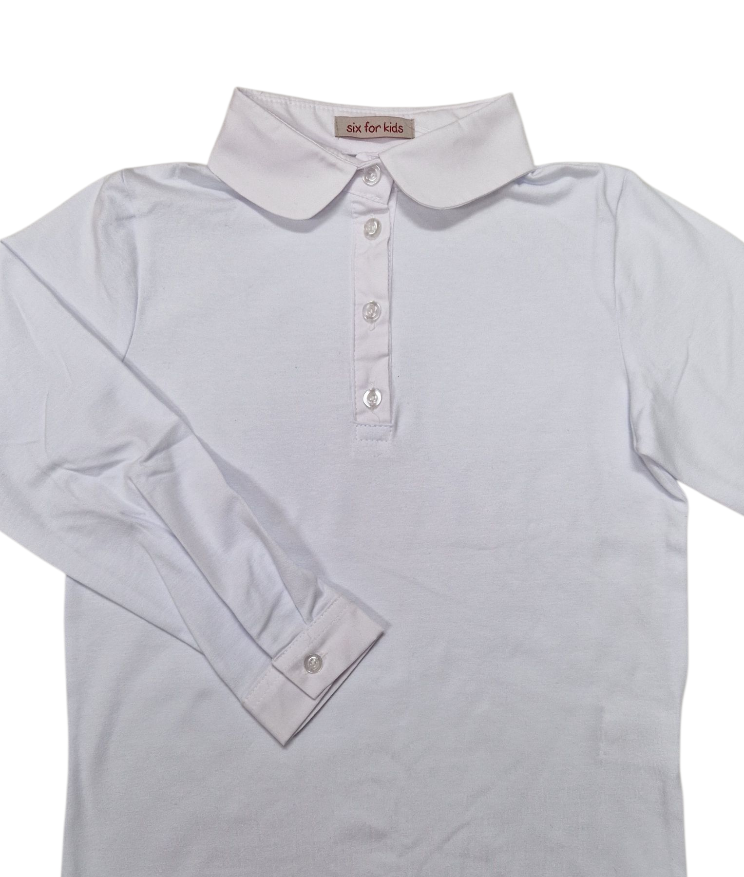 Bluza polo fete Romina alb (1)