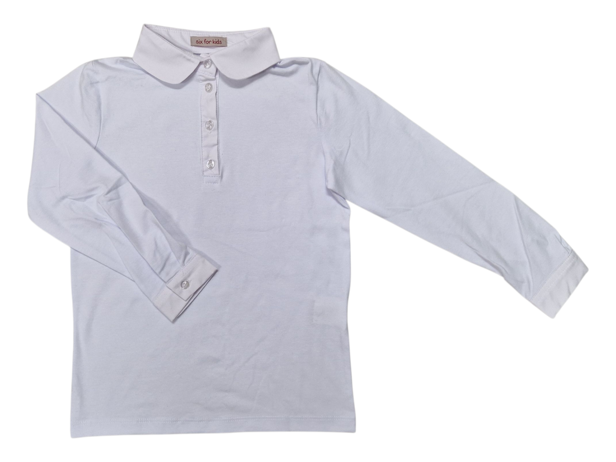 Bluza polo fete Romina alb (2)