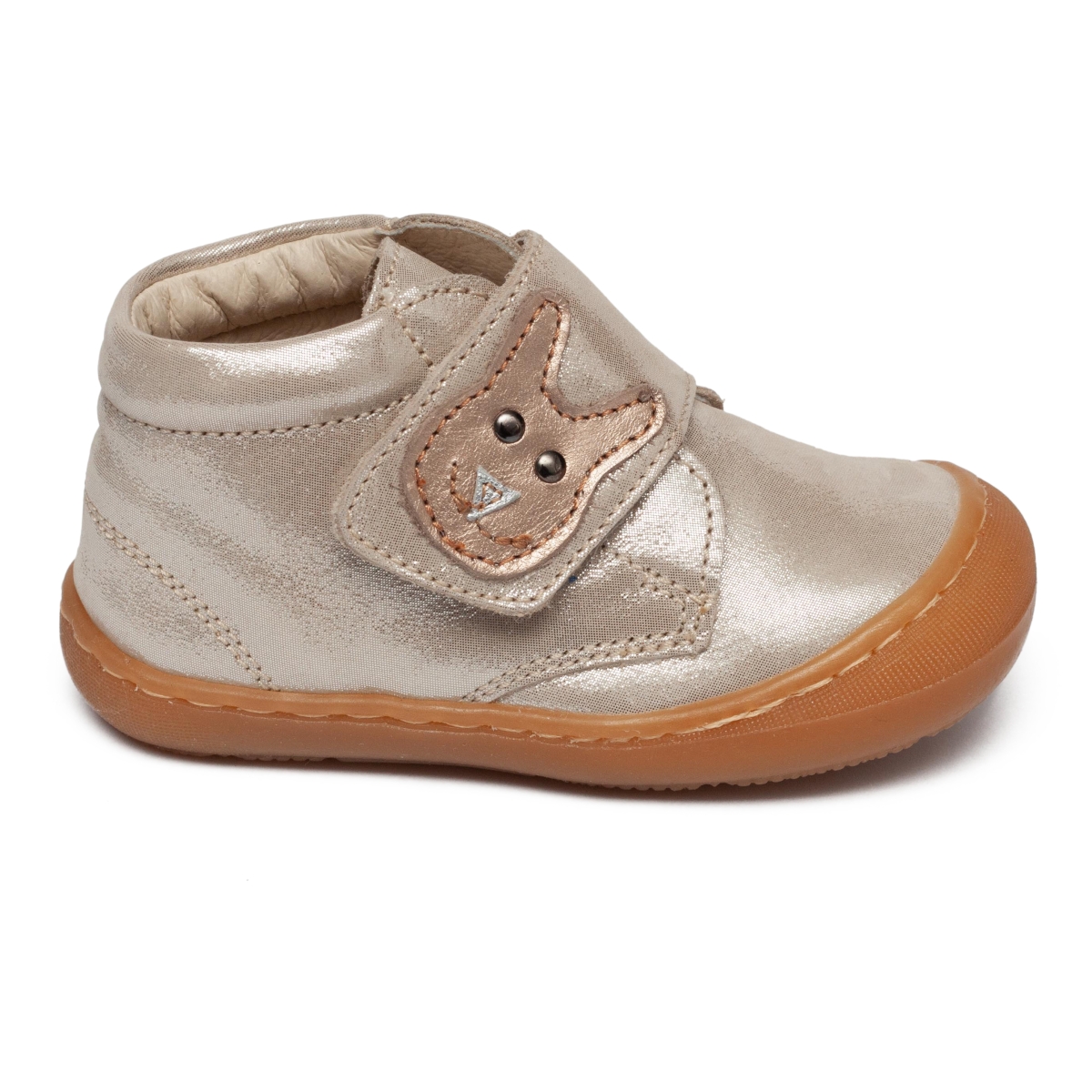 Ghete piele copii cu talonet si talpa flexibila TEDDY argintiu1