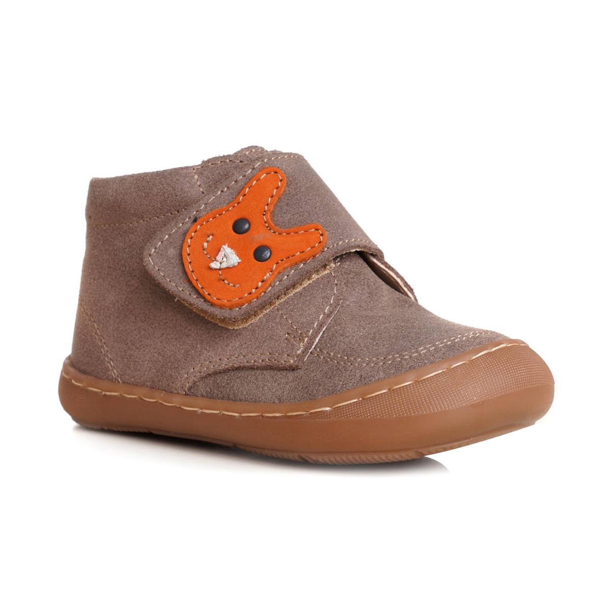 Ghete piele copii cu talonet si talpa flexibila TEDDY maro