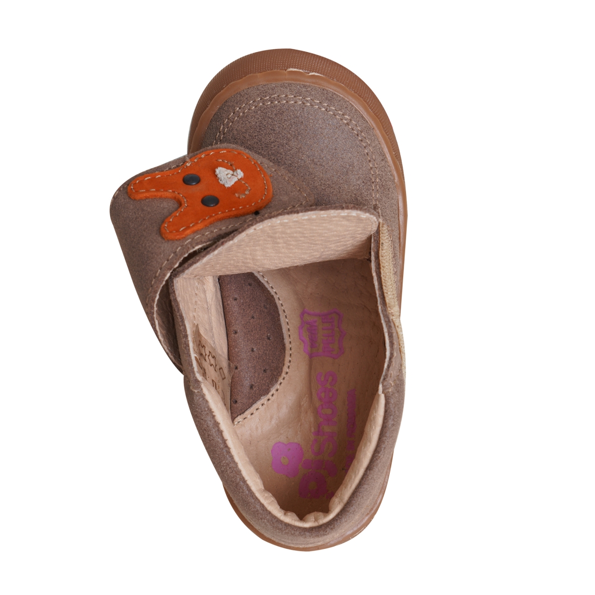 Ghete piele copii cu talonet si talpa flexibila TEDDY maro1