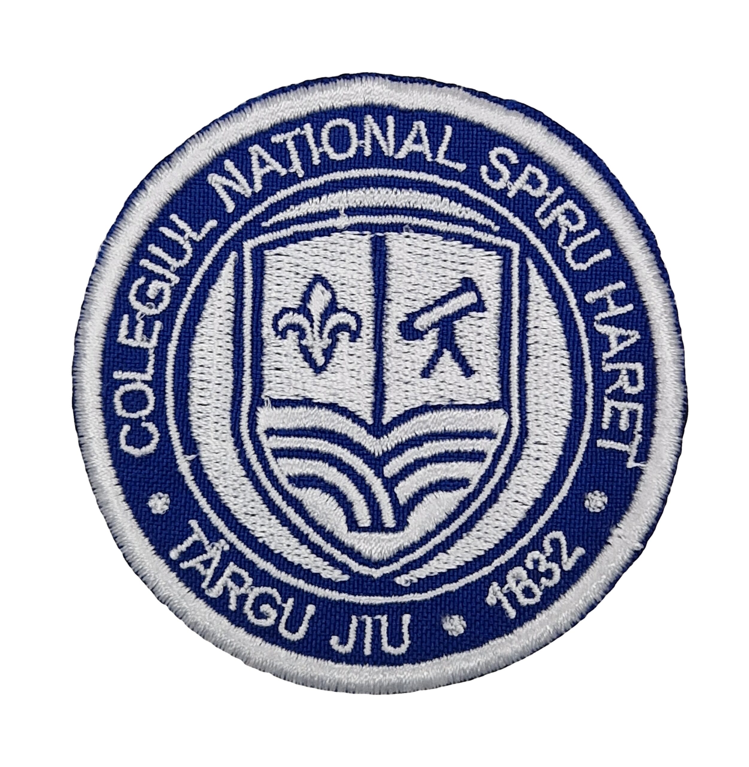 Emblema brodata Colegiul National SPIRU HARET