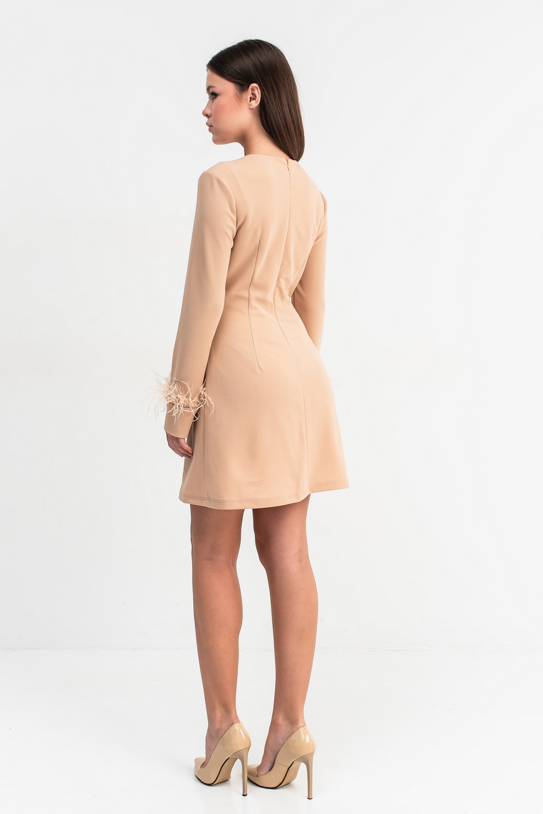 Rochie fete eleganta 11-14 ani CHARLOTE bej4