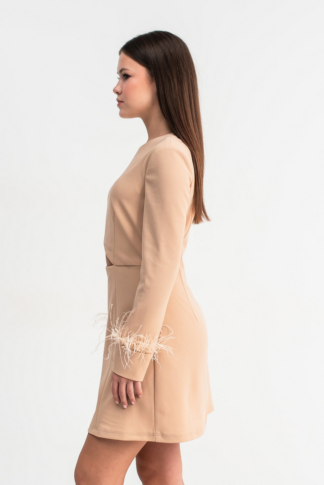 Rochie fete eleganta 11-14 ani CHARLOTE bej5