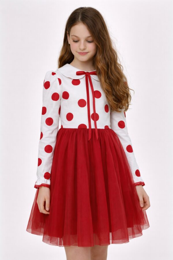 Rochiță elegantă fete SIMINA, model DOTS 1-12ani