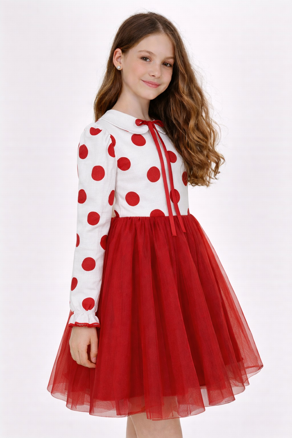 Rochiță elegantă fete SIMINA, model DOTS2