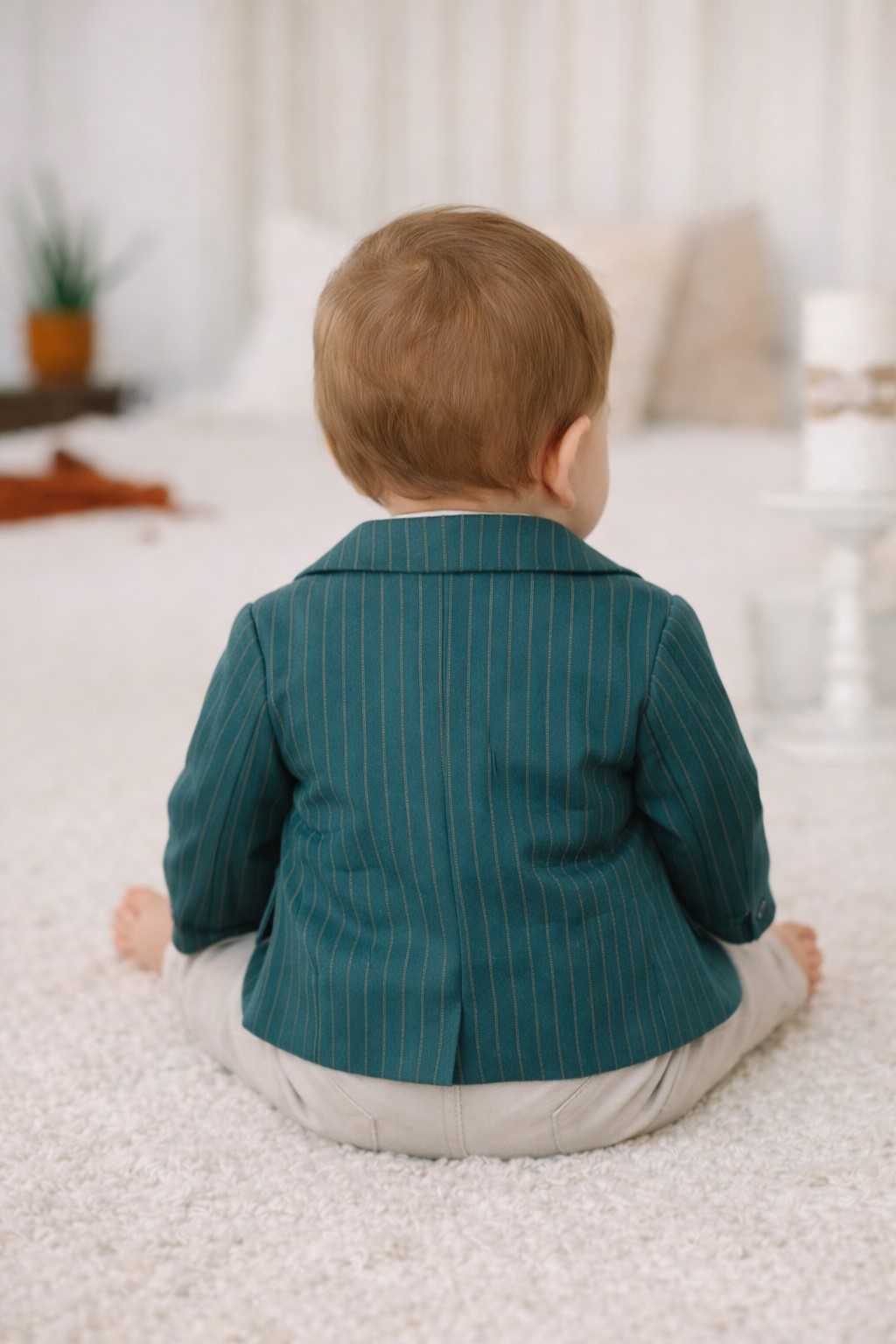 costum botez baieti Rares verde2