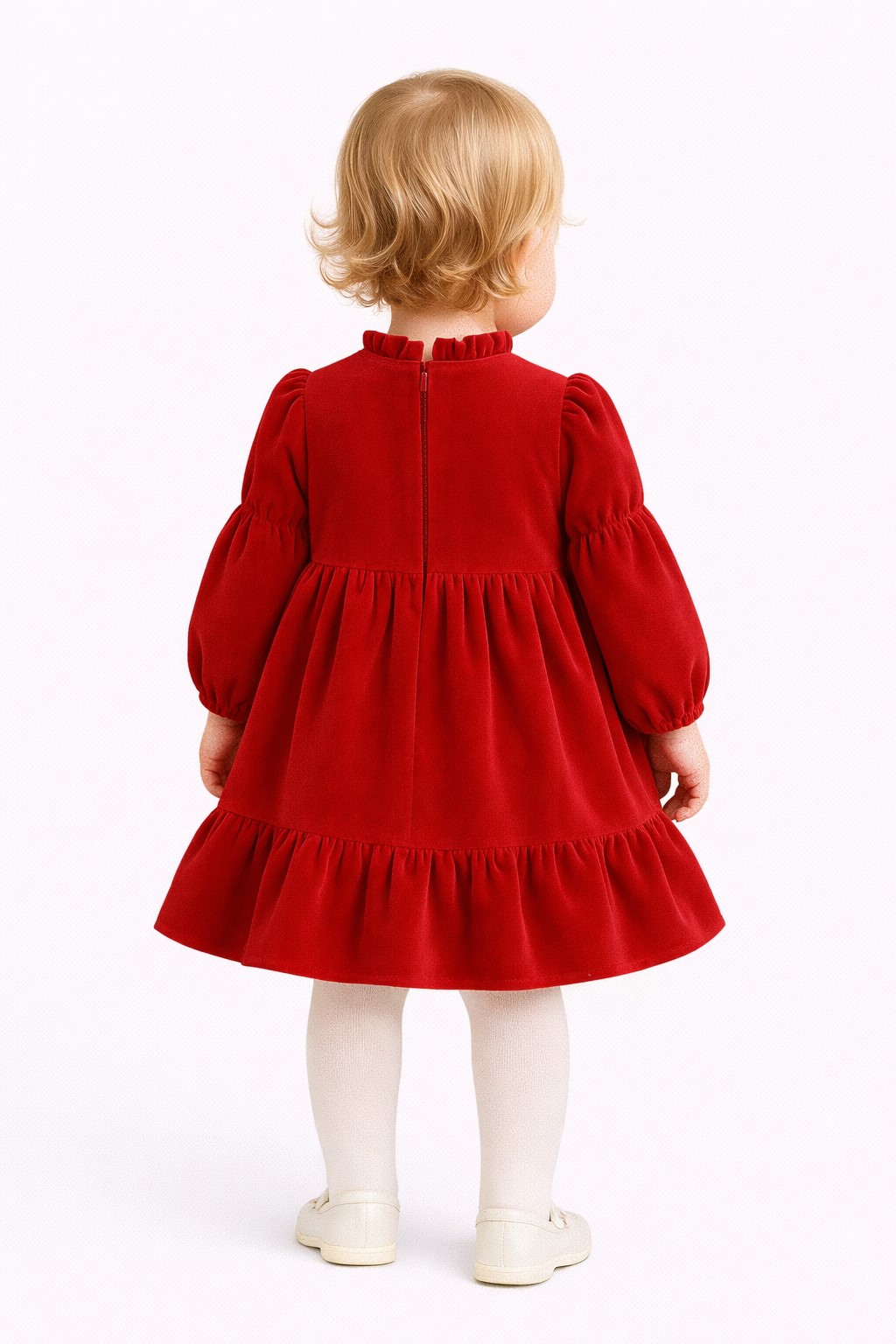rochie catifea rosie fete1