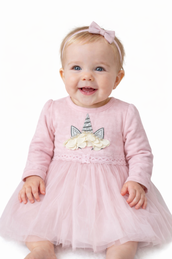 Rochita fete BABY UNICORN roz