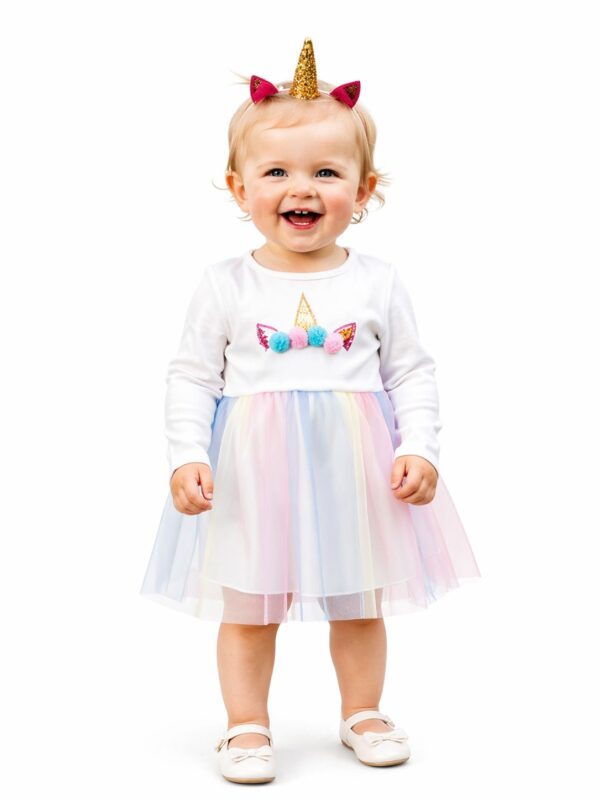 Rochita catifea fete BABY UNICORN