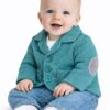 Sacou tricotat verde baieti TUDOR 0-12 luni