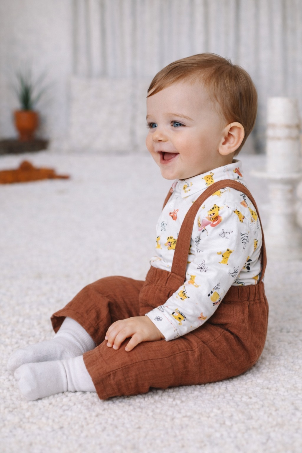 Costum botez baieti SAFARI maro2