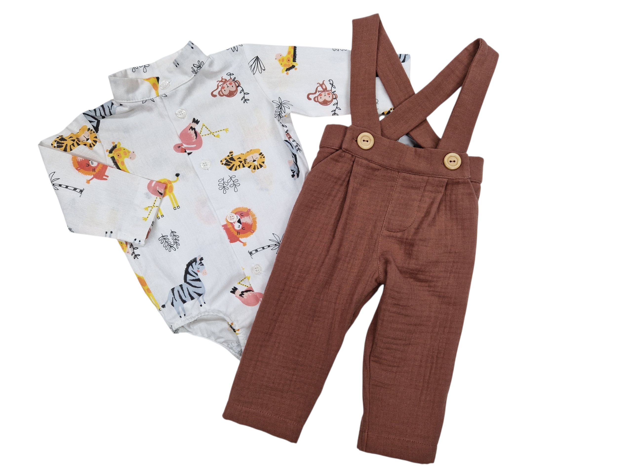 Costum botez baieti SAFARI maro3
