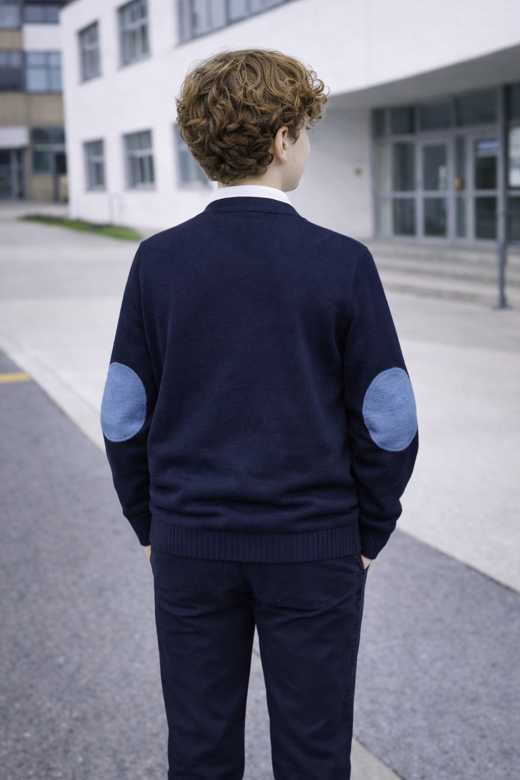 set uniforma cardigan dorel bleumarin cu albastru
