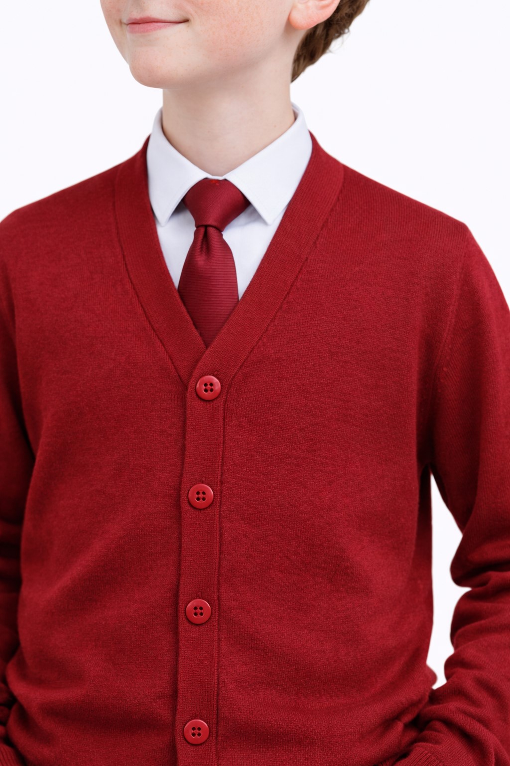 set uniforma cardigan dorel grena2