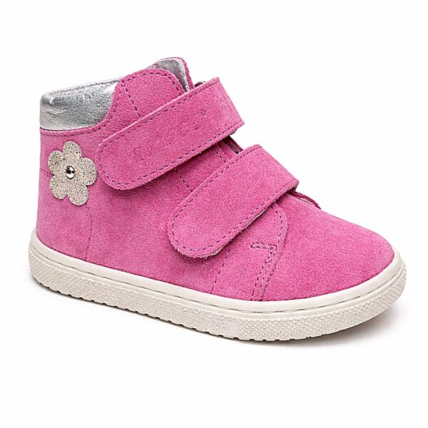 Ghete fete piele naturală cu talonet ANITA fucsia 19-25