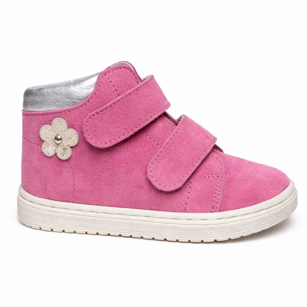 Ghete fete piele naturală cu talonet ANITA fucsia1